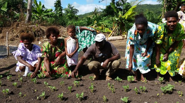 Planting crops in Tanoliu, Efate. Photo: UN