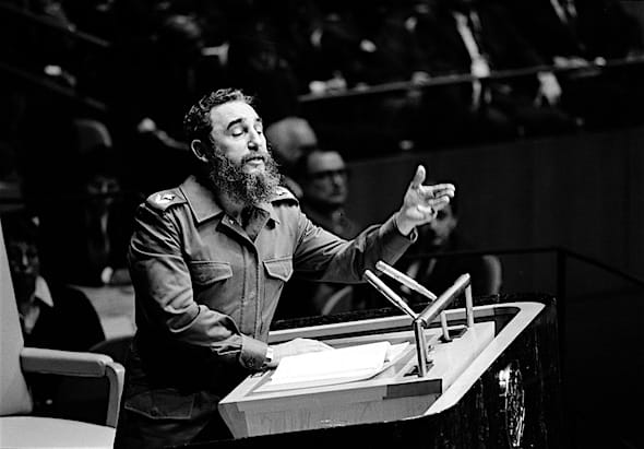 Fidel Castro, President of Cuba addressing the General Assembly at UN Headquarters in New York in 1979. Photo: UN/Yutaka Nagata